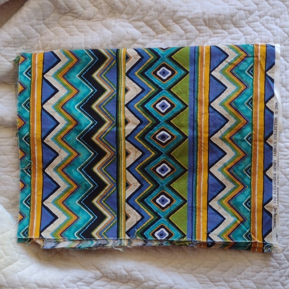 Alexander Henry Nyanza Zig Zag Fabric 14.5" x 3.75 yards